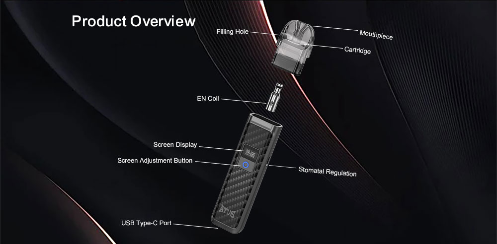 DE019 Dispositif système de Pod kit de dosettes préremplies ATVS Vape